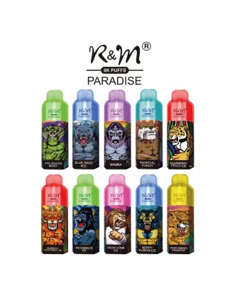 Original R&M Paradise 8000 puffs 15ml Vape Pen with RGB light Device Kit (Free Shipping)