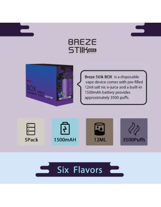 Breze Stiik Box 3500 Puffs 8ml 950mAh Vape Kit (Free Shipping)2
