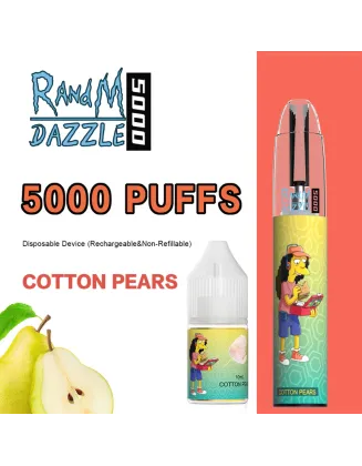 Original RandM Dazzle 5000 Puffs RGB Glowing Vape Kit Pod Device (Free Shipping)
