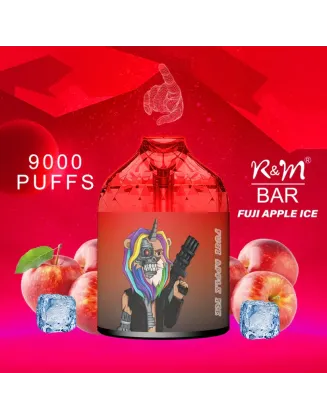 Original R&M BAR 9000 Puffs 15ml Vape Pen Kit RGB Glowing Device (Free Shipping)
