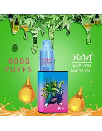 Original R&M BOX PRO 6000 Puffs Vape Rechargeable 10ml Refill Device (Free Shipping)